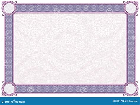 Blank Diploma Or Certificate Stock Vector - Image: 27817126