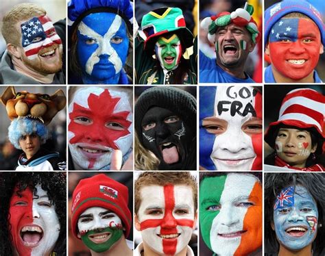 Soccer fans face painting | World cup, Rugby world cup, Fan face paint