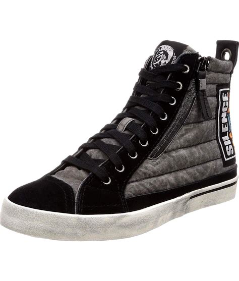 Diesel Men's D-Velows MID Patch Sneaker in Black