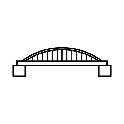 Bridge icon, outline style 14615305 Vector Art at Vecteezy