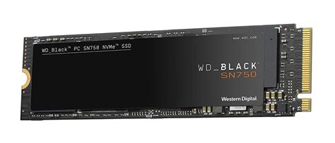 Western Digital WDS100T3X0C WD Black SN750 1TB M.2 2280 NVMe PCIe 3.0 ...