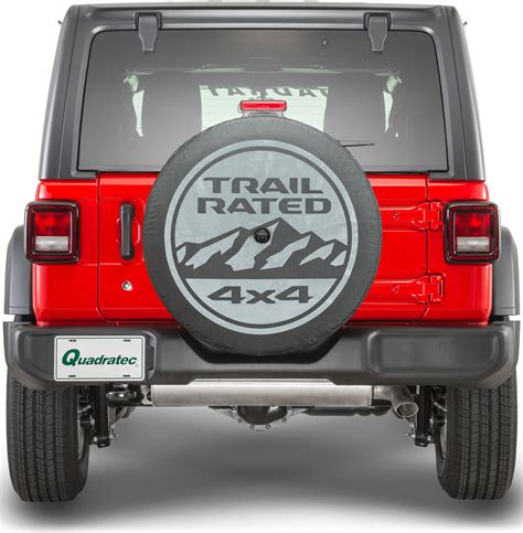 Mopar 82215438 Trail Rated Spare Tire Cover for 18-20 Jeep Wrangler JL | Quadratec