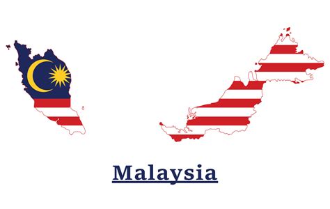 Malaysia National Flag Map Design, Illustration Of Malaysia Country ...