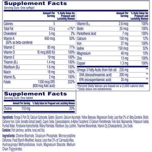 Kroger Prenatal Vitamins Nutrition Facts