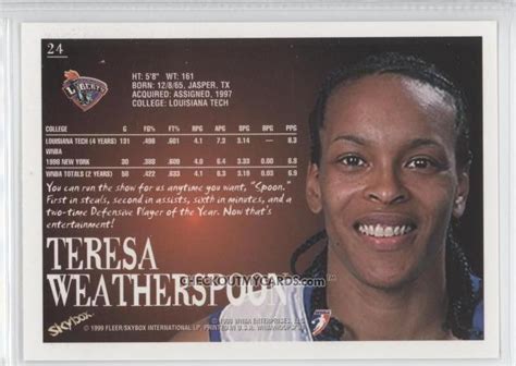 Teresa Weatherspoon ran the point like a boss for the New York Liberty ...