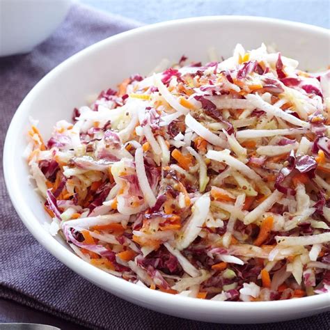 Cider & Honey Kohlrabi Slaw with Radicchio Recipe - EatingWell