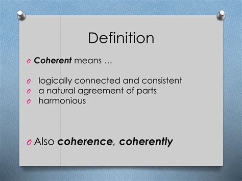 PPT - Coherent & Cohesion PowerPoint Presentation, free download - ID ...