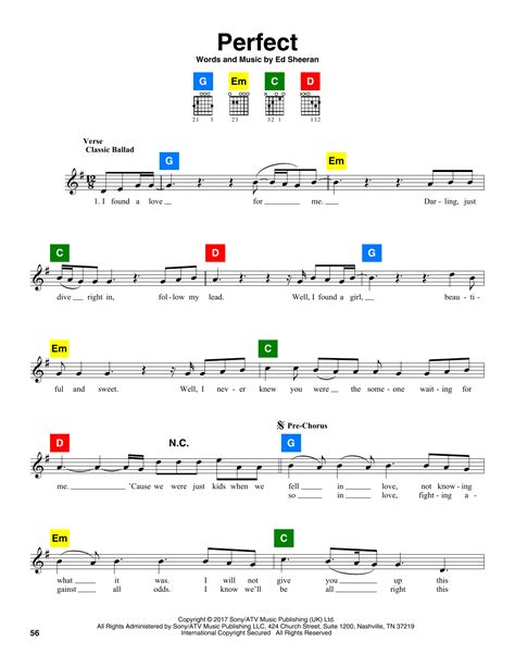 Ed Sheeran "Perfect" Sheet Music Notes | Download Printable PDF Score 183832