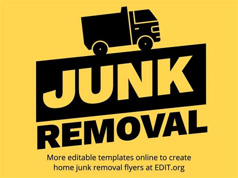 Free flyer templates to advertise junk removal services