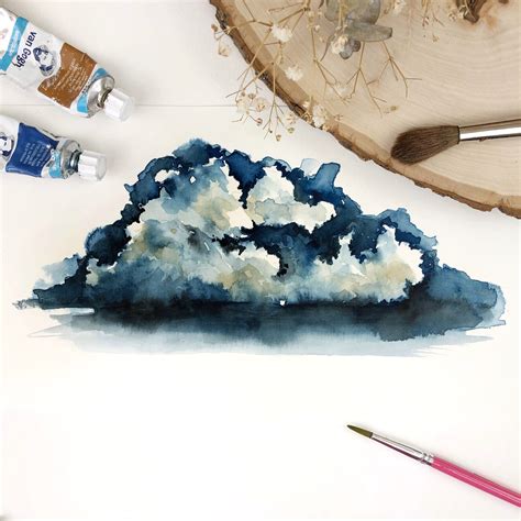 Watercolor Cloud Painting | Cloud painting, Watercolor clouds, Artsy