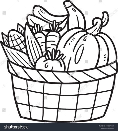 623 Vegetable Basket Outline Colouring Images, Stock Photos & Vectors | Shutterstock