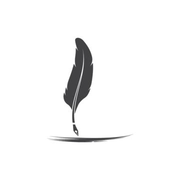 Feather Pen Icon Template Vector Quill White Logo Vector, Quill, White, Logo PNG and Vector with ...