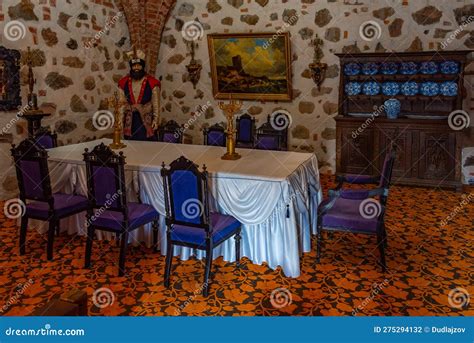 Trakai, Lithuania, July 5, 2022: Interior of Trakai Castle in Li ...