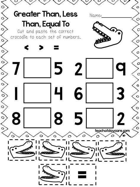 30 Printable Greater Than Less Than Equal to Worksheets. Preschool-3rd ...