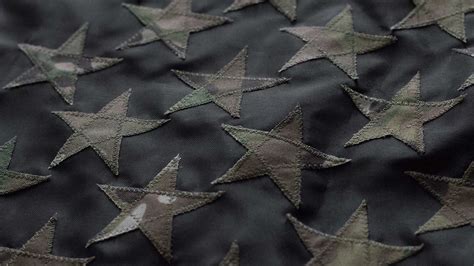 Black American Flag With Multicam Stars