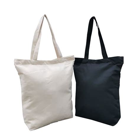 Canvas Bag 12oz with Zip Compartment (SPB266) - Custom Made Canvas Tote ...