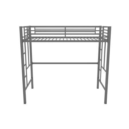 Your Zone Metal Loft Bed, Twin Size, Silver - Walmart.com | Twin size loft bed, Kids loft beds ...