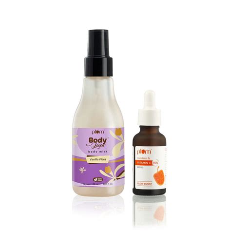 Viral Best Of Plum Skin & Fragrance Duo| Set of a face serum and body mist |Vitamin C serum ...