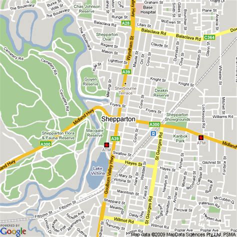 Shepparton Map - Australia