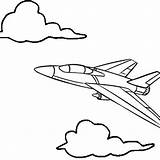 Jet Airplane Flying Coloring Page  Mitraland sketch template