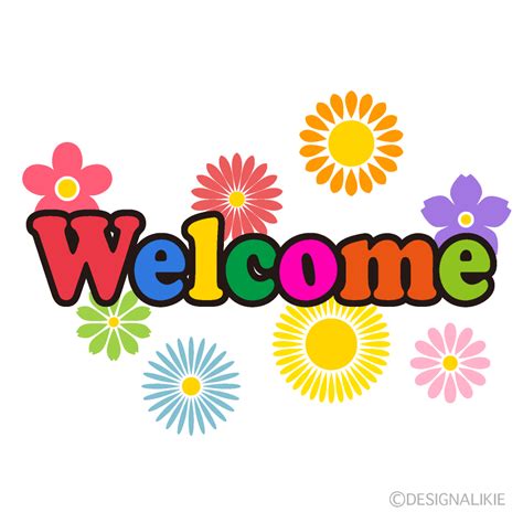 Flowers Welcome Clip Art Free PNG Image｜Illustoon