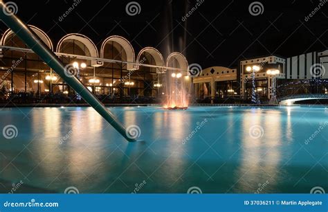 Hotel Swimming Pool at Night Stock Image - Image of shining, resort: 37036211