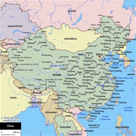 Free Physical Maps of China (Downloadable) | Free World Maps | China map, China city, Map