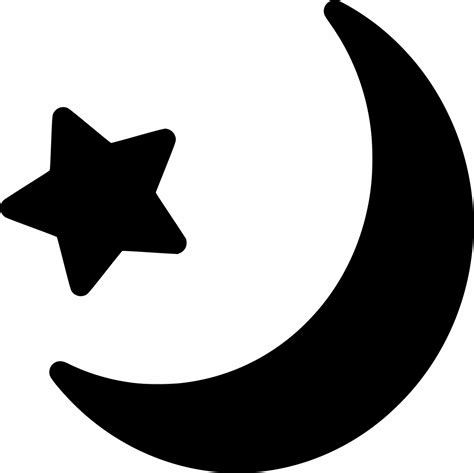 Clipart - Moon And Star Icon