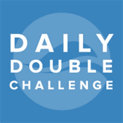 The Save Our Bones Daily Double Challenge: Day #3