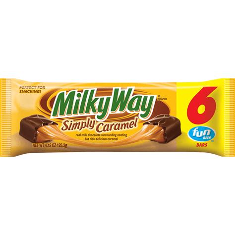 MILKY WAY Simply Caramel Milk Chocolate Candy Bars Bulk Pack, 4.42 oz ...