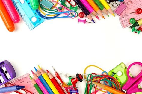 Best Colorful School Supplies Border Over White Stock Photos, Pictures & Royalty-Free Images ...