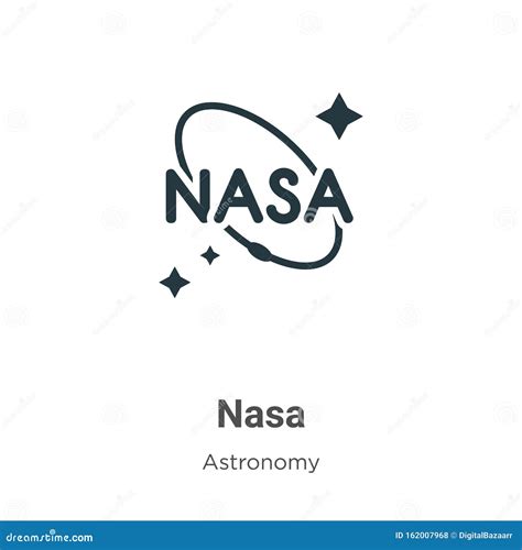 Nasa Vector Icon on White Background. Flat Vector Nasa Icon Symbol Sign ...