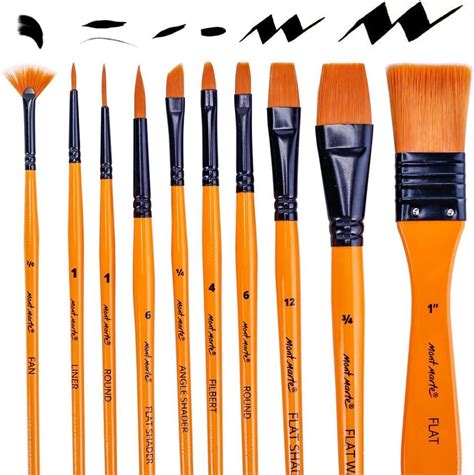 Mont Marte Art Paint Brushes Set, Acrylic, 11 Pieces: Amazon.ca: Home ...