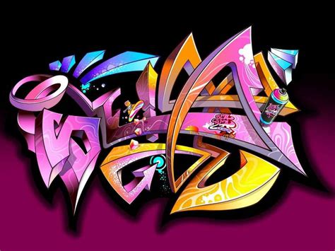 150+ Gambar Grafiti Tulisan Huruf Nama 3D | Simple, Mudah, Keren