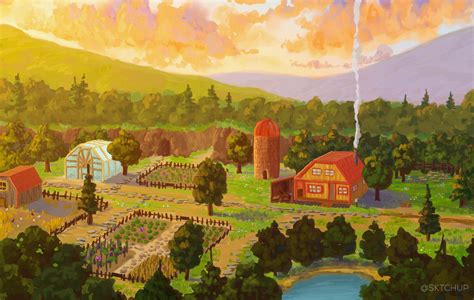 My latest Ghibli inspired Stardew Valley landscape painting! Animated version in comments :) : r ...