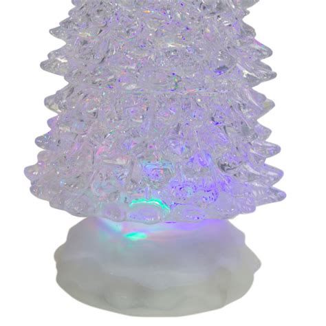 13.5" LED Lighted Glitter Snow Globe Christmas Tree - Multi Lights ...