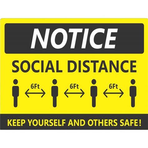 Social Distance Notice Signage - Sign Board Manufacturer & Supplier ...