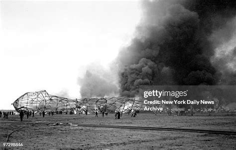 Hindenburg Explodes In 1937 Photos and Premium High Res Pictures ...