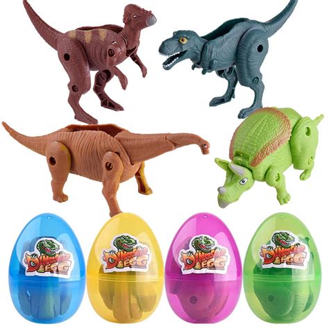 2018 Toys for children 1pc Easter Surprise Eggs Dinosaur Toy Model Deformed Dinosaurs Egg For ...