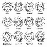 Astrology Zodiac Sign Coloring Pages sketch template