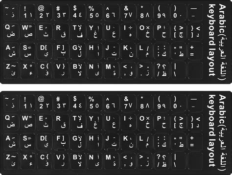 2PCS English Keyboard Stickers - White Font on Black Kuwait | Ubuy