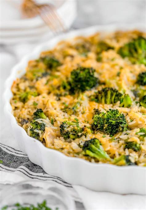 Broccoli Cheese Rice Casserole is a creamy, cheesy side dish perfect ...