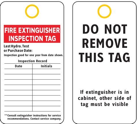 Safety Tag – Dubai – Fire Extinguisher Inspection Tag | Safety Signs | manufacturer and whole ...