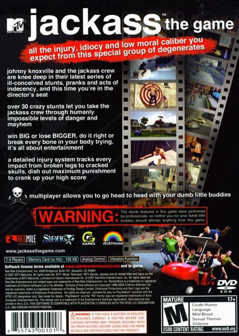 Jackass: The Game cover or packaging material - MobyGames