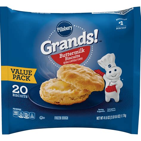 Pillsbury Grands! Buttermilk Biscuits 41.6 Oz, 20 Count - Walmart.com - Walmart.com