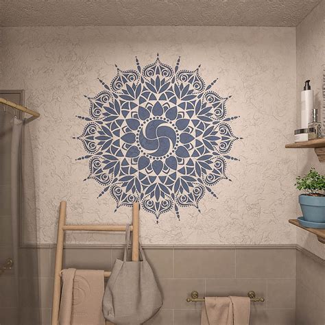 Decorative Symmetrical Mandala Stencil- Large Mandala Stencil- Wall St ...