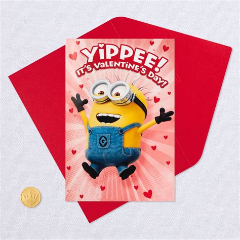 Despicable Me Minions Valentine's Day Card With Light and Sound ...