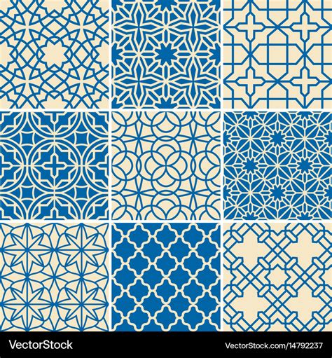 Turkish texture seamless patterns Royalty Free Vector Image