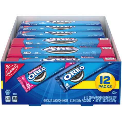 Oreo & Oreo Double Stuf Chocolate Sandwich Cookies Variety Pack, 12 ct ...