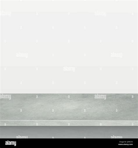 Gray concrete stone table top isolated on white background, promotional web template - Vector ...